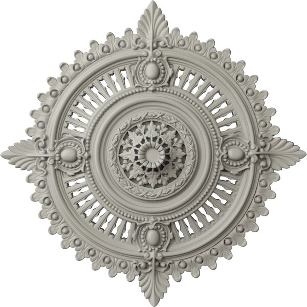 Ekena Millwork Haylynn Ceiling Medallion (Fits Canopies up to 1 1/4"), 29 1/8"OD x 1 1/4"ID x 4"P, Pot of Cream CM29HYPCF - main